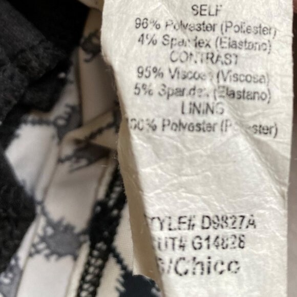 Gilli Diamond Pattern Midi Dress Size S Off-White Black Lined Office Neutral - Picture 9 of 9